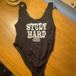 O mighty Deadstock Study Hard Bodysuit